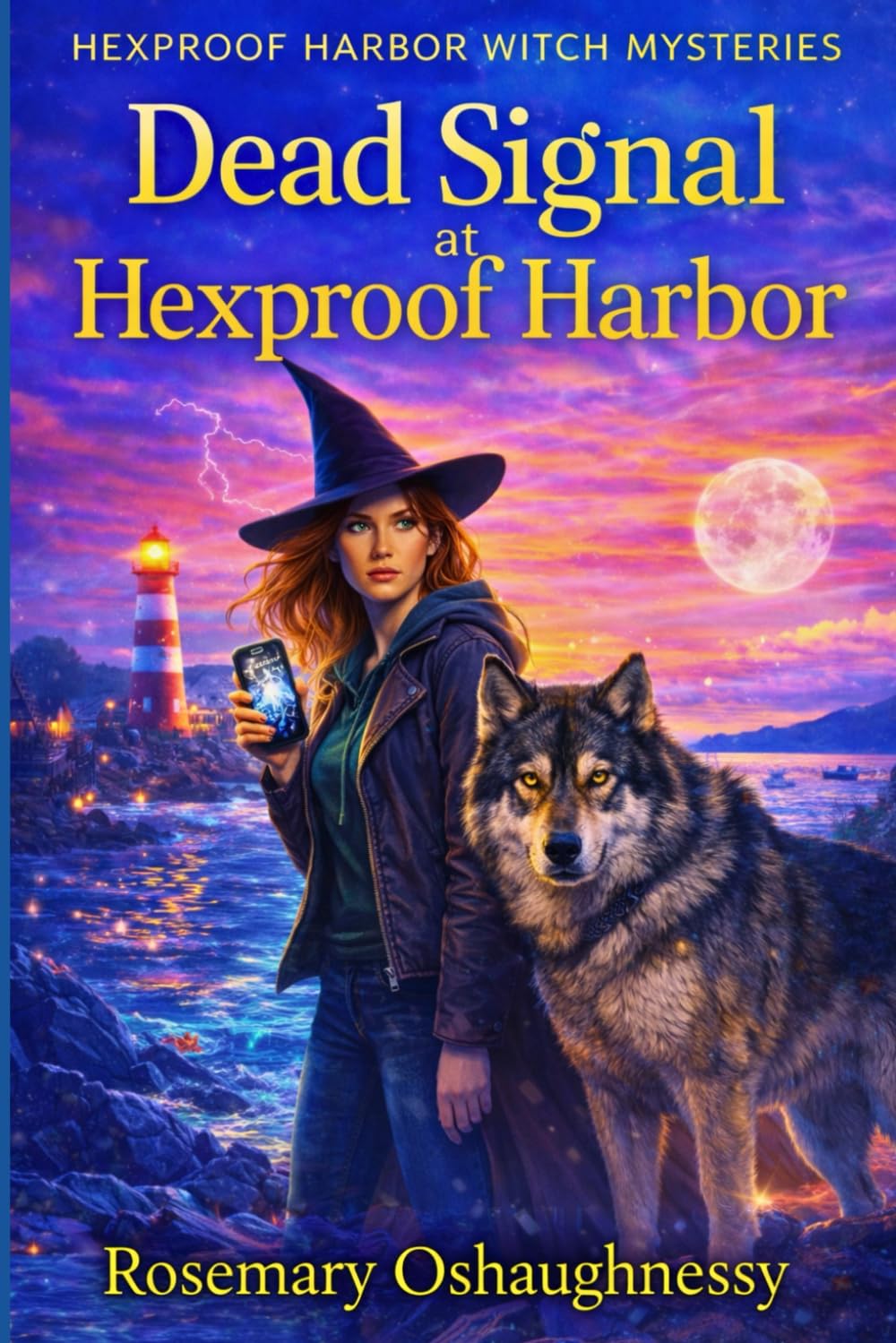 Dead Signal at Hexproof Harbor: A Witchy Paranormal Cozy Mystery with a Wolf Sidekick (Hexproof Harbor Witch Mysteries)