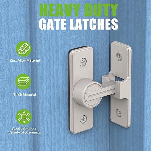 Miniatura 2 de Hardware de cerradura de puerta de granero, cierre de puerta de seguridad resistente de 90 grados, cerradura de cerrojo de perno abatible, pestillo