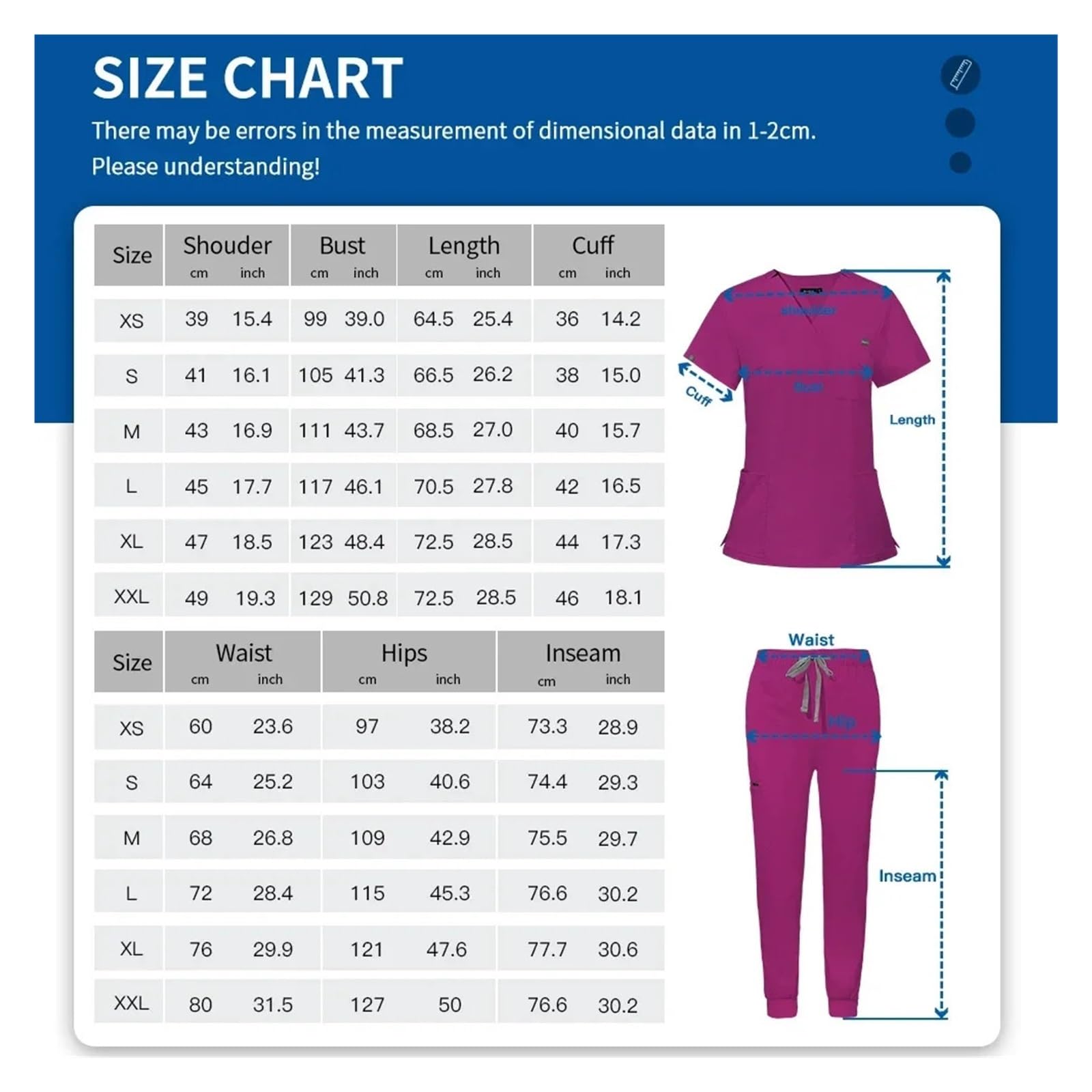 Uniformi per Infermiere da Donna Set Uniforme da Sala operatoria Ispessita, Pantaloni da Infermiera Elasticizzati, Maniche Corte, Set Completo Satinato for Abbigliamento da Lavoro(Brown,M)