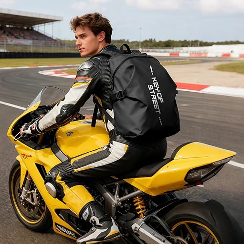 Miniatura 9 de Mochila de motocicleta,Mochila de casco resistente al agua para hombres,Accesorios de motocicleta,Mochila de viaje