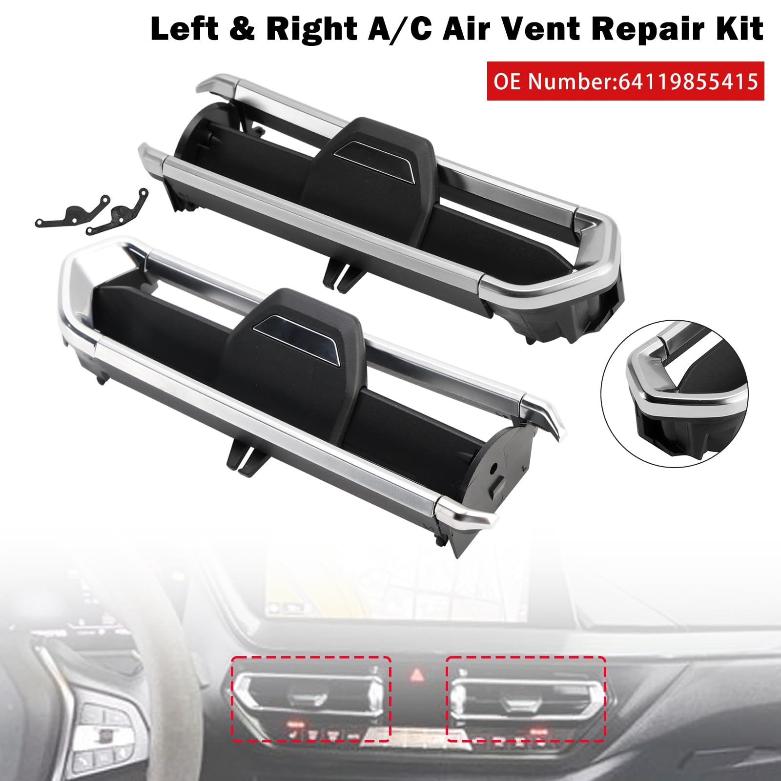 Linke & Rechte Klimaanlage Lüftung Reparatur Kit 64119855415 für BMW 1er F40 2020-2022 für 2er F44 2020-2022 für 3er G20 G28 2019-2022 für 4er G26 2020-2022 für X3 X4 G01 G02 2022