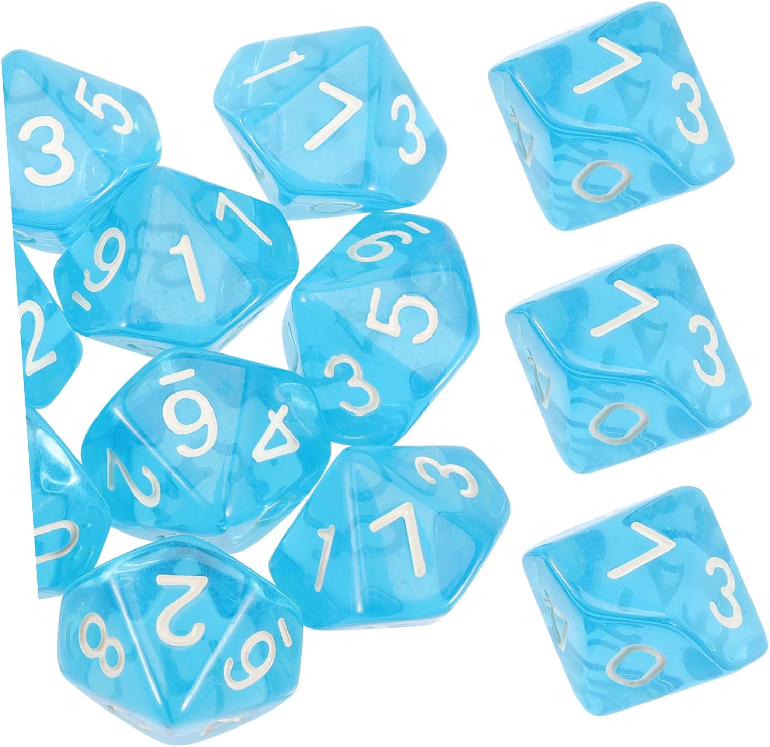 Hohopeti 20pcs 10 Dice Role Playing Dice Bulk Dice Flesh