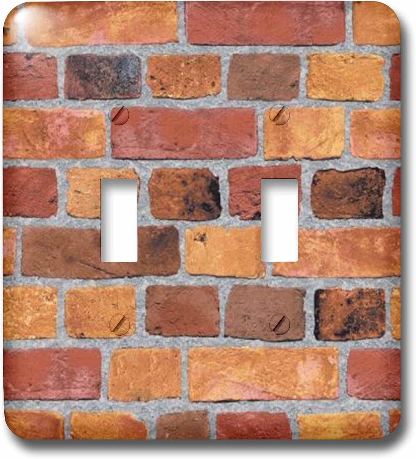3dRose LLC 3dRose LLC lsp_112138_6 Red, brown, tan brick - 2 Plug Outlet Cover