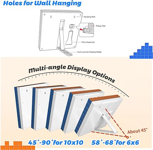 Vista 10 de GAN - Cubo de mosaico, 6 x 6, 36 piezas de 3 x 3 con placa de rompecabezas, con placa de rompecabezas, cubo mágico de juguete para niños y adultos