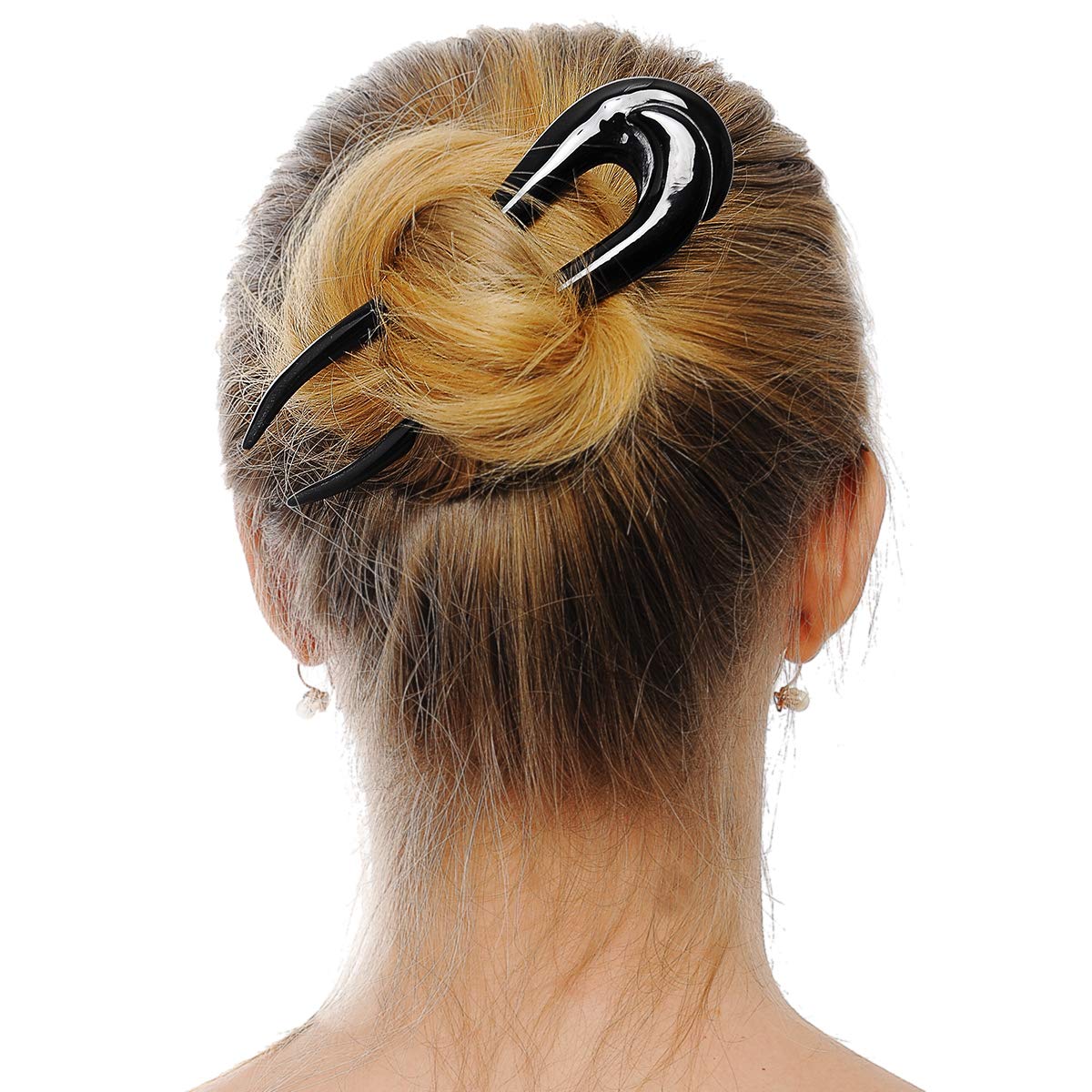 Amazon.com : Marycrafts Buffalo Horn Hair Fork Hair Stick  display picture 2