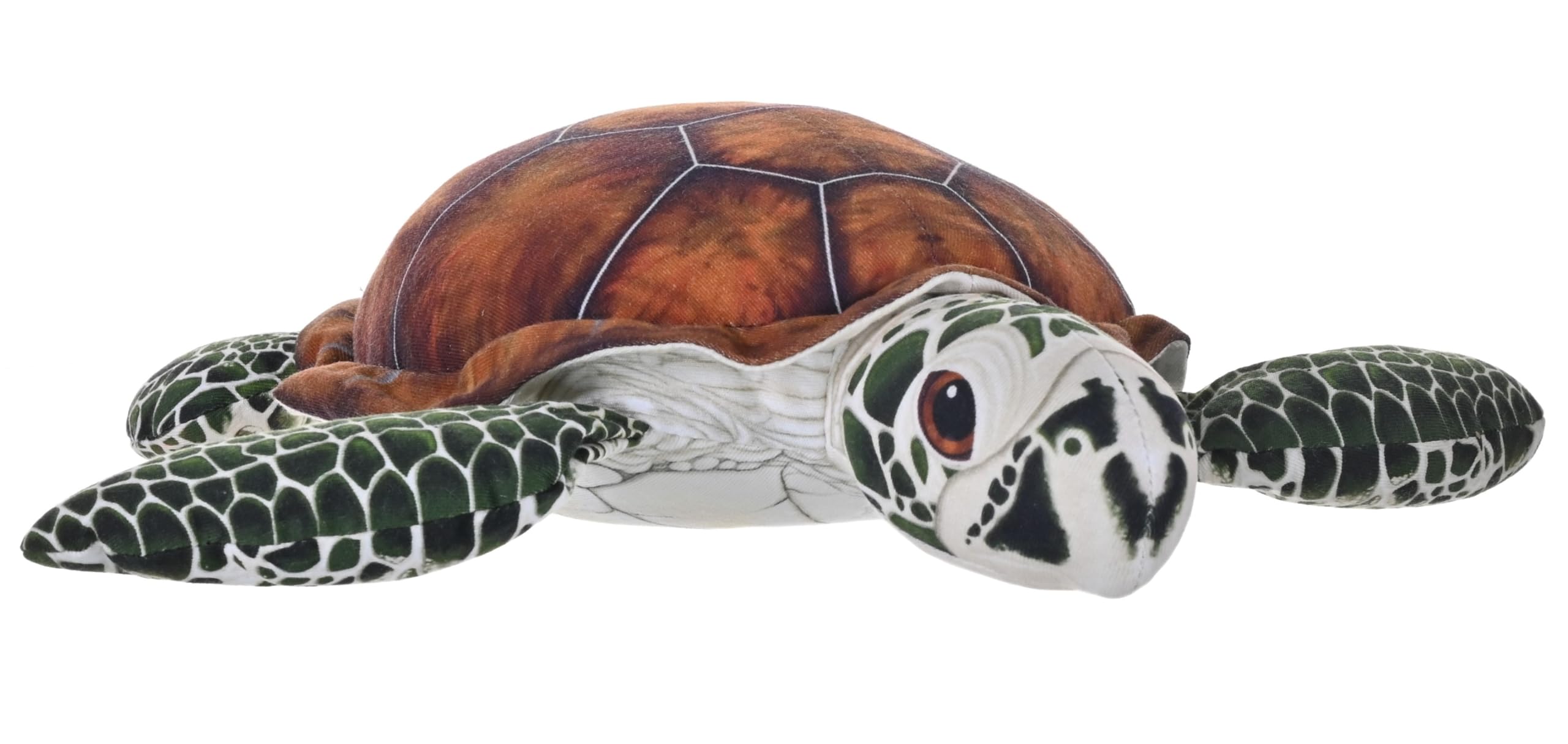 Wild Republic Naturekins Green Sea Turtle, Stuffed Animal, 12 Inches, Plush Toy, Fill is Natural Rubber, 30.02 cm