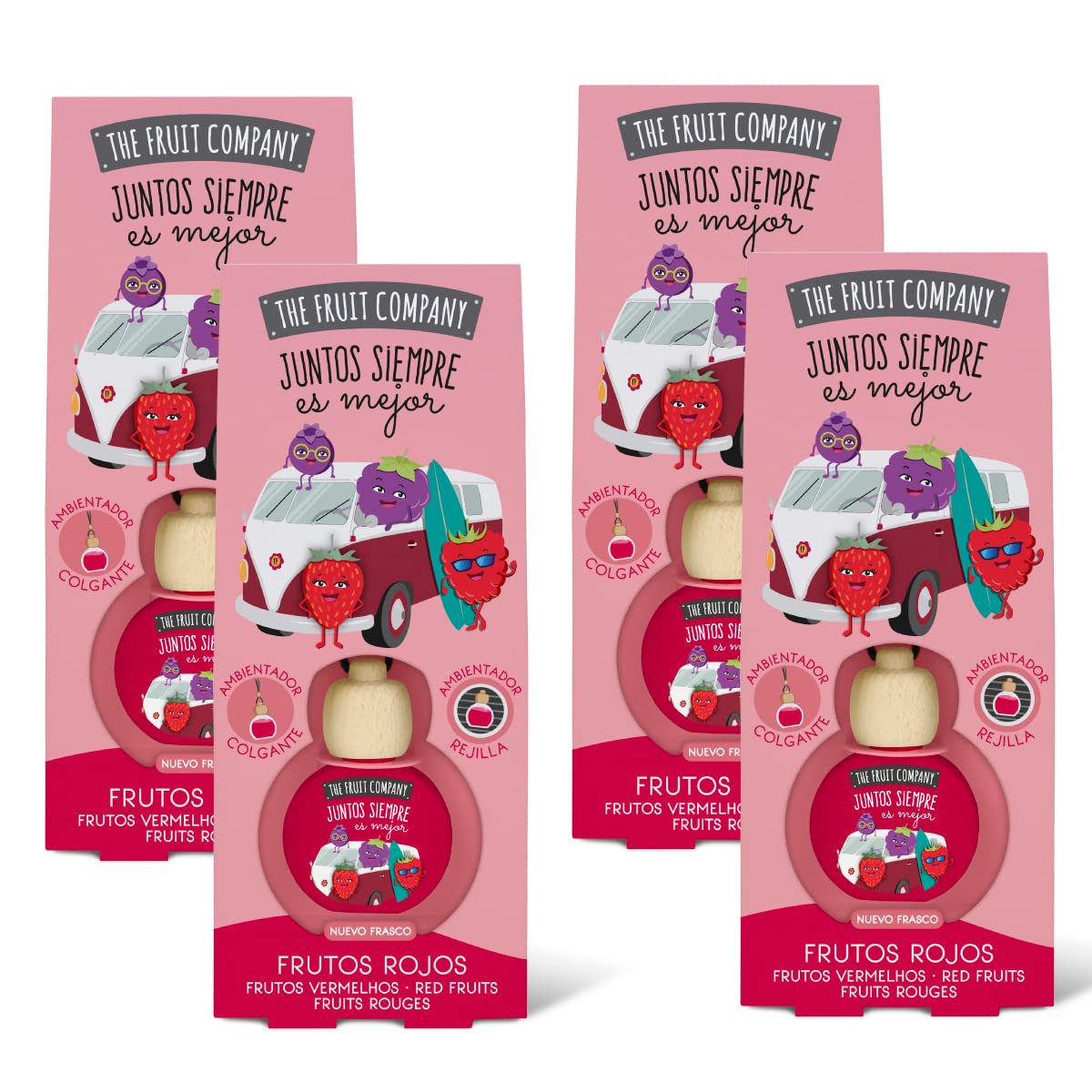 The Fruit Company - Ambientador de coche con Absorbe olores, aroma frutal MELÓN, Pack de 4 unidades — view 6
