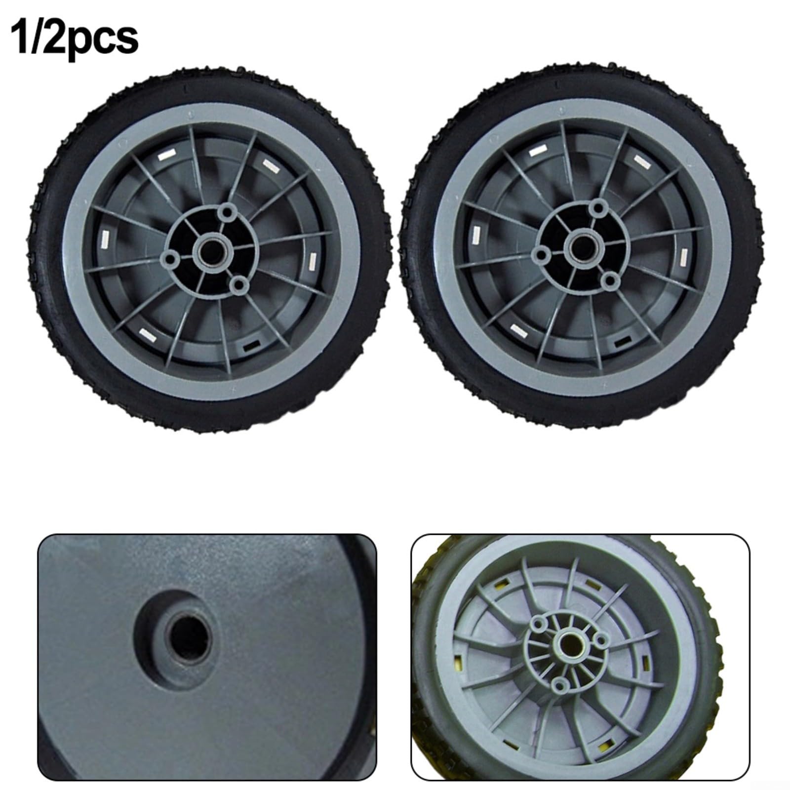 Paquete de 2 ruedas para cortacésped 107-3708 para modelos Toro 20053/20054/20055/20056/20057/20058/20062/20090-20099, mantenimiento de patio al aire libre (2 piezas)