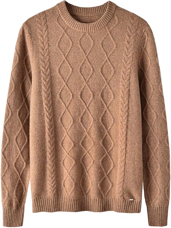 zhili Men's 100 Australian Superfine Merino Wool Sweater Jumpers with