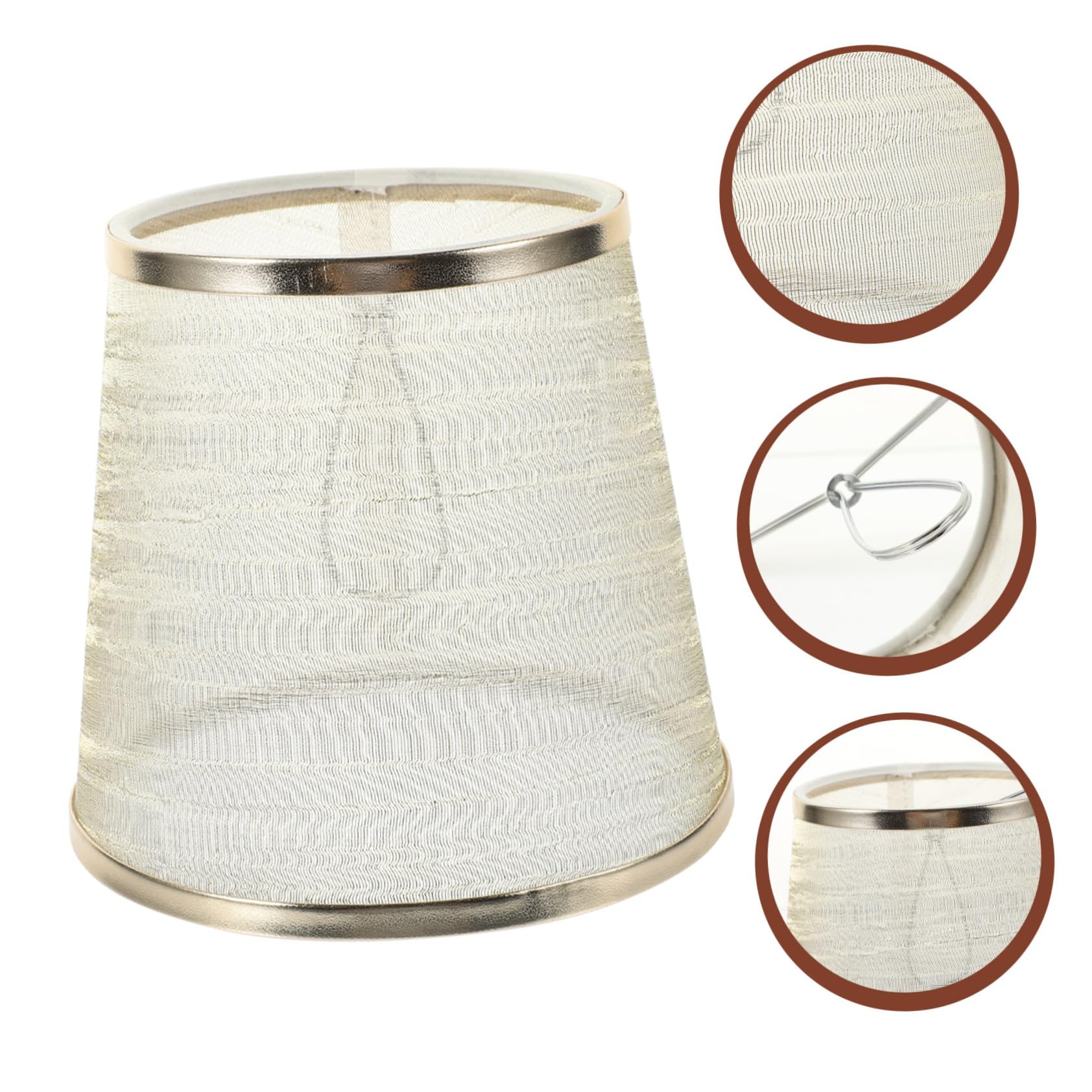 Paralume A Botte In Tessuto Verde Veemoon – Ricambio Con Clip Per Lampadina E14 – 18x18x16,5 Cm – Per Lampade Da Tavolo E Sospensione - 2