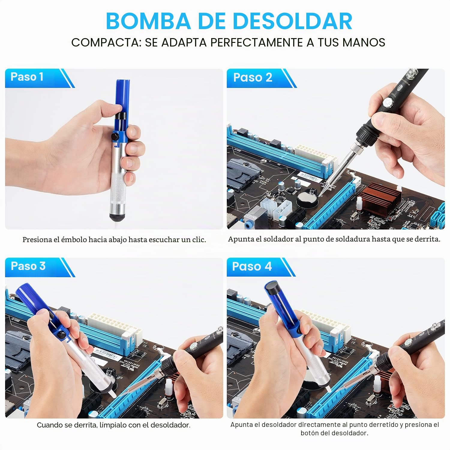 Juego de soldador ockered 18 en 1, estación de soldadura de 60 W, estación de soldadura con temperatura ajustable 220 – 480 °C, 5 puntas de soldadura, regulable e interruptor de encendido/apagado para