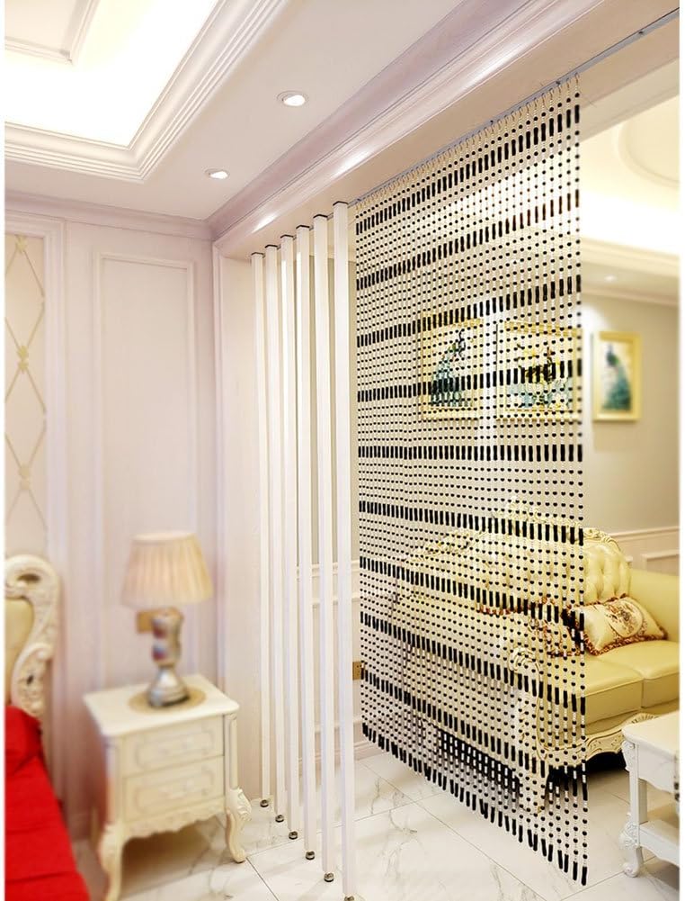OKUOKA Curtains Bead Curtain Crystal Bead Bedroom Entrance Living Room Cut Off 3 Colors 20 Sizes (Color : A, Size : 100x80cm-30 Roots)