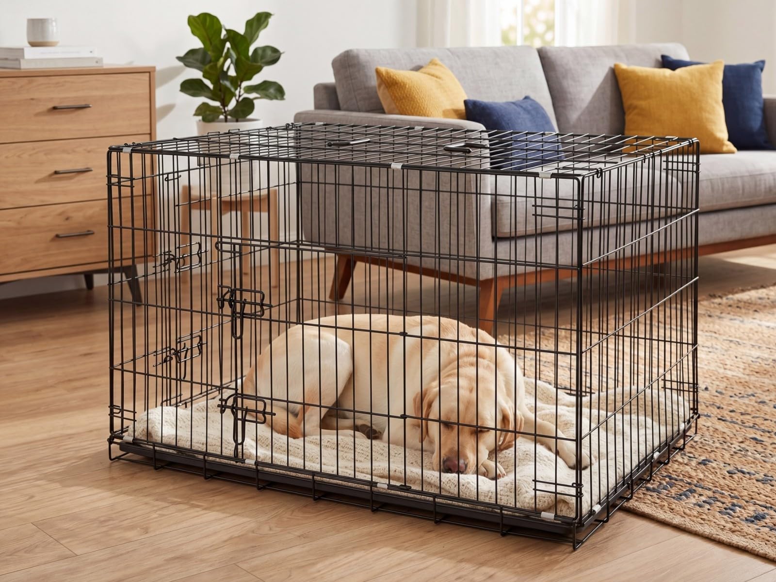 Hundebox Hundetransportbox faltbar 2 Türen 106x71x81cm