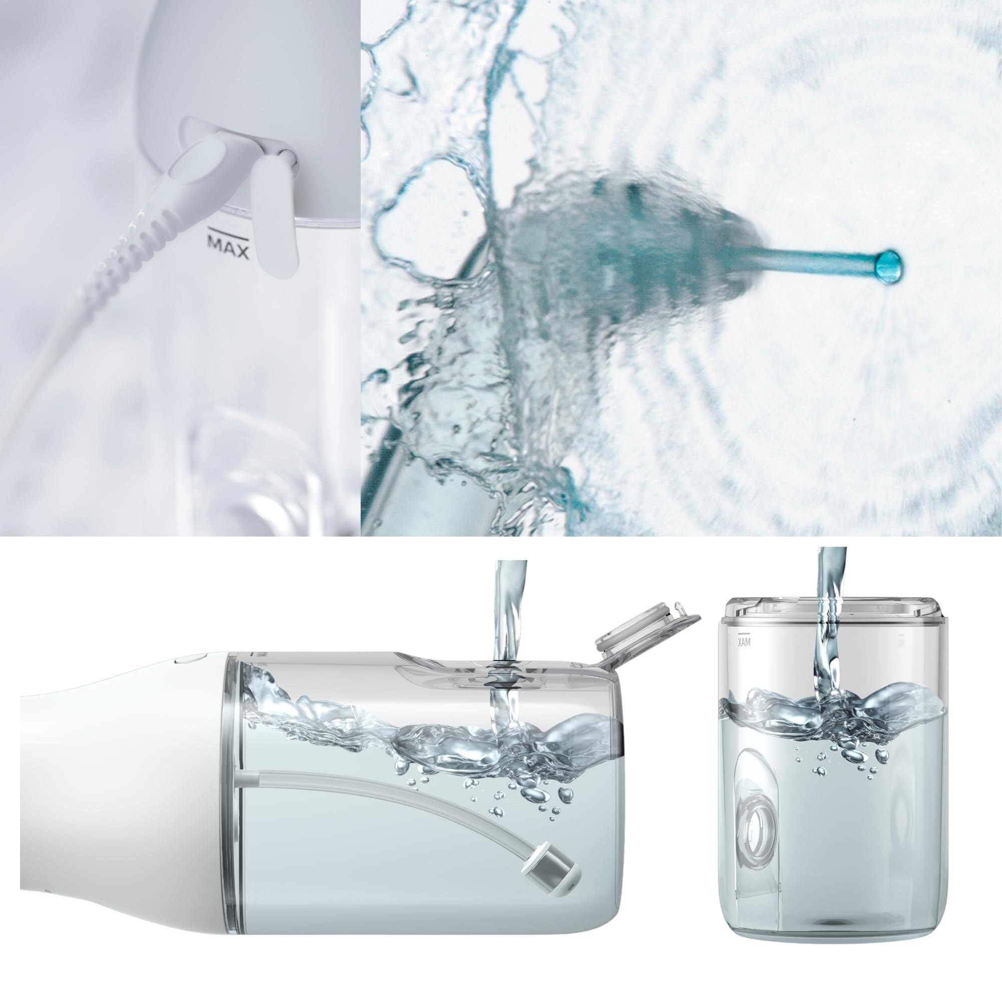 Philips Sonicare Water Flosser Cordless – Rechargeable Power Dental Waterflosser for Teeth, Portable Oral Irrigator with 3 Intensity Settings, 360° Rotating Nozzle – (Mint)