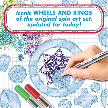 Spirograph Deluxe Set Spiral Art Drawing Kit The Classic Way to Make Countless Amazing Designs For Kids Ages 8+