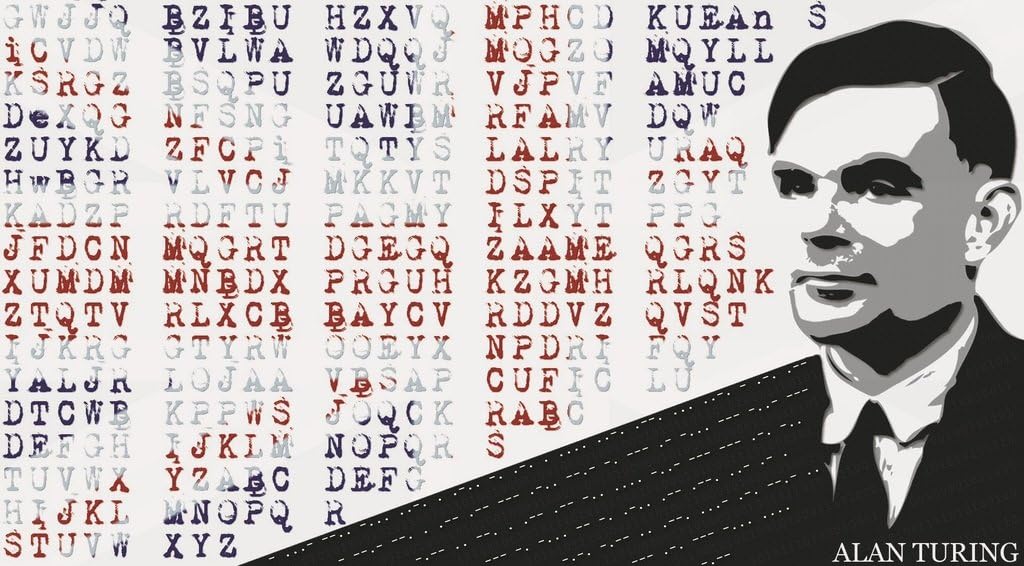 Famous Shopp Alan Turing Poster 12" x 18" Multicolour