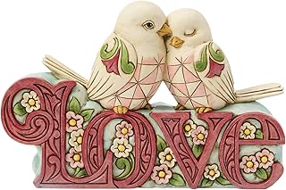 Jim Shore Heartwood Creek Love Birds Tweethearts Figurine, 4.92 Inch, Multicolor