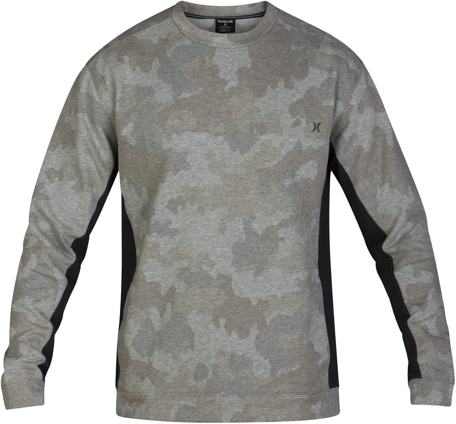 Hurley Men's Dri-FIT Naturals Fleece Crew, Camo Green - Medium: Clothing