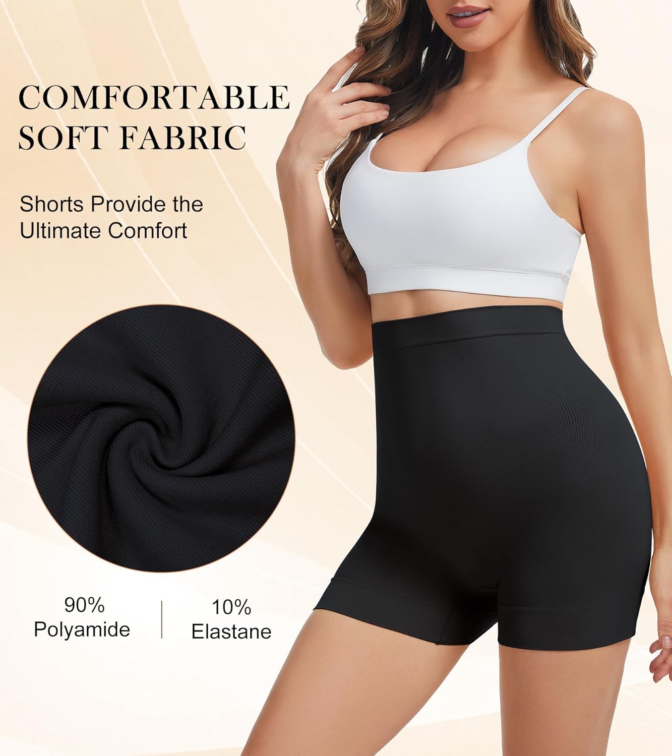 Shapewear Shorts for Women Tummy Control Butt Lifting High Waisted Body Shaper Thigh Slimmer for Under Dresses - Image 6