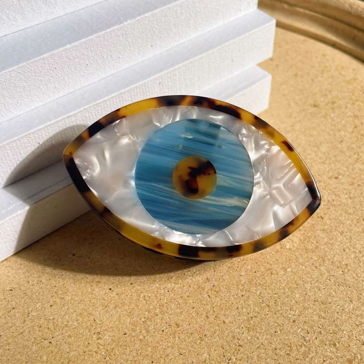 Amazon.com: Big Blue Evil Eye Hair Claw Clip Ojo Hold Hair 