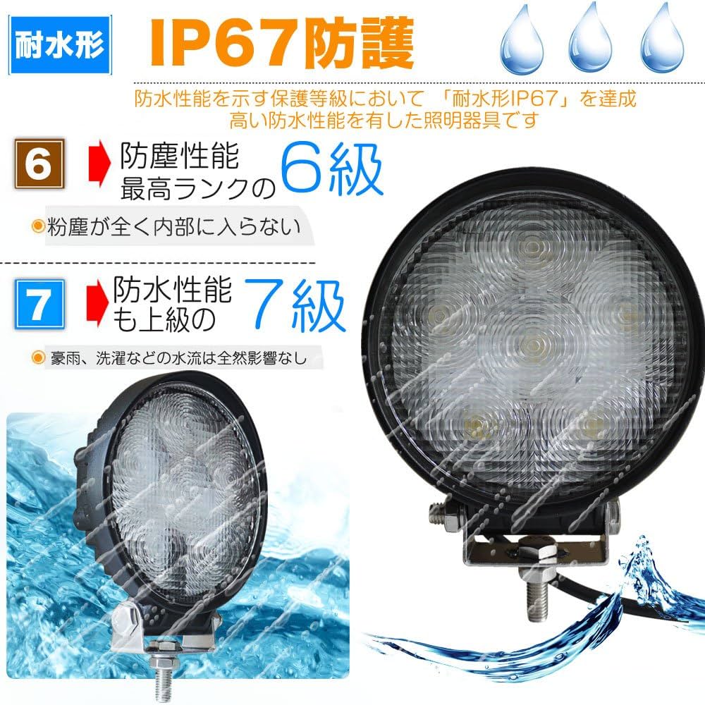 鉄道グッズ　作業灯 Amazon | グッド・グッズ 18W LED 作業灯 DC10~80V 兼用