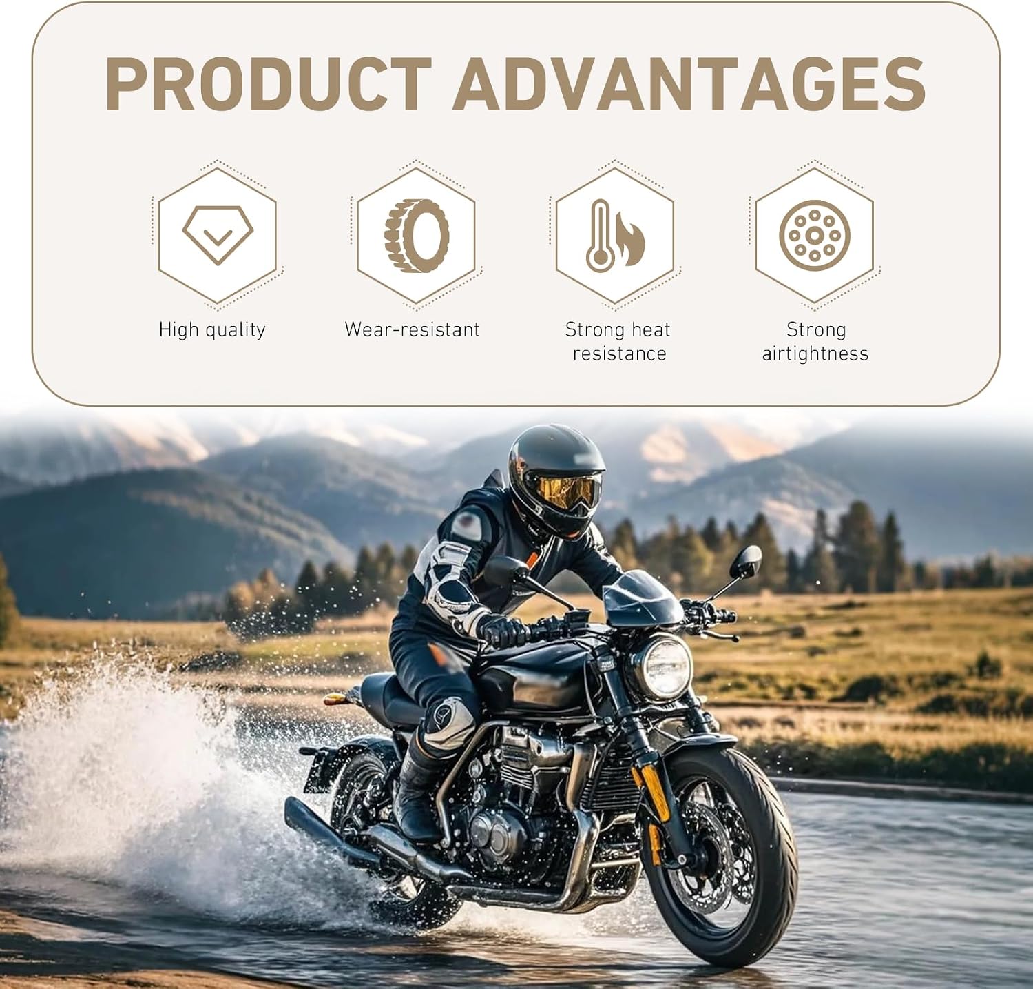 2.50/2.75-14" Motorcycle Inner Tube, Heat-Resistant Aging-Resistant Inner Tubes, Thickened Sealed Vehicle Tire Replacement Parts, Universal for Dirt Pit Bike Motorcycle Off Road (Black)