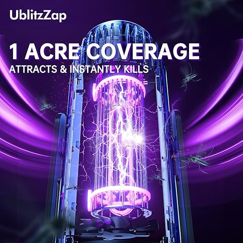 Miniatura 6 de Exterminador de insectos moderno 3 en 1 negro  Potente exterminador de mosquitos y moscas con eficiente mecanismo de atracción de CO2 y UV,