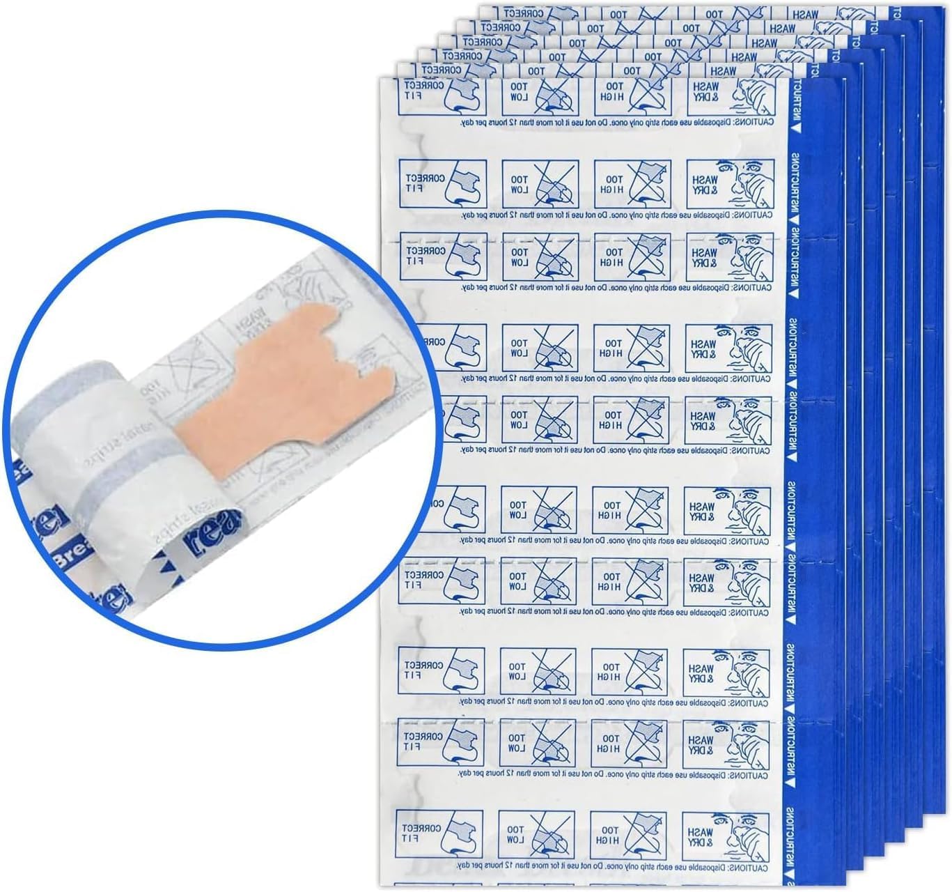 Debaishi 60-300 Count Nasal Strips for Men and Women(66mm*19mm) (300) - Image 3