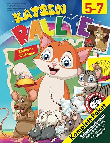 Katzen-Schnitzeljagd-Geburtstags-Rallye/Kindergeburtstag Spiel 5-7 Jahre (Indoor &amp; Outdoor): Findet den Glitzerpfoten-Diamanten! Ein interaktives Katzenabenteuer voller Spaß und Spannung mit Spielen.