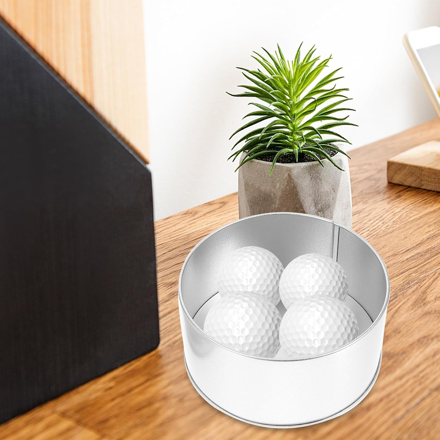 2pcs Golf Ball Display Case Tinplate Storage Box for Four Balls image 4