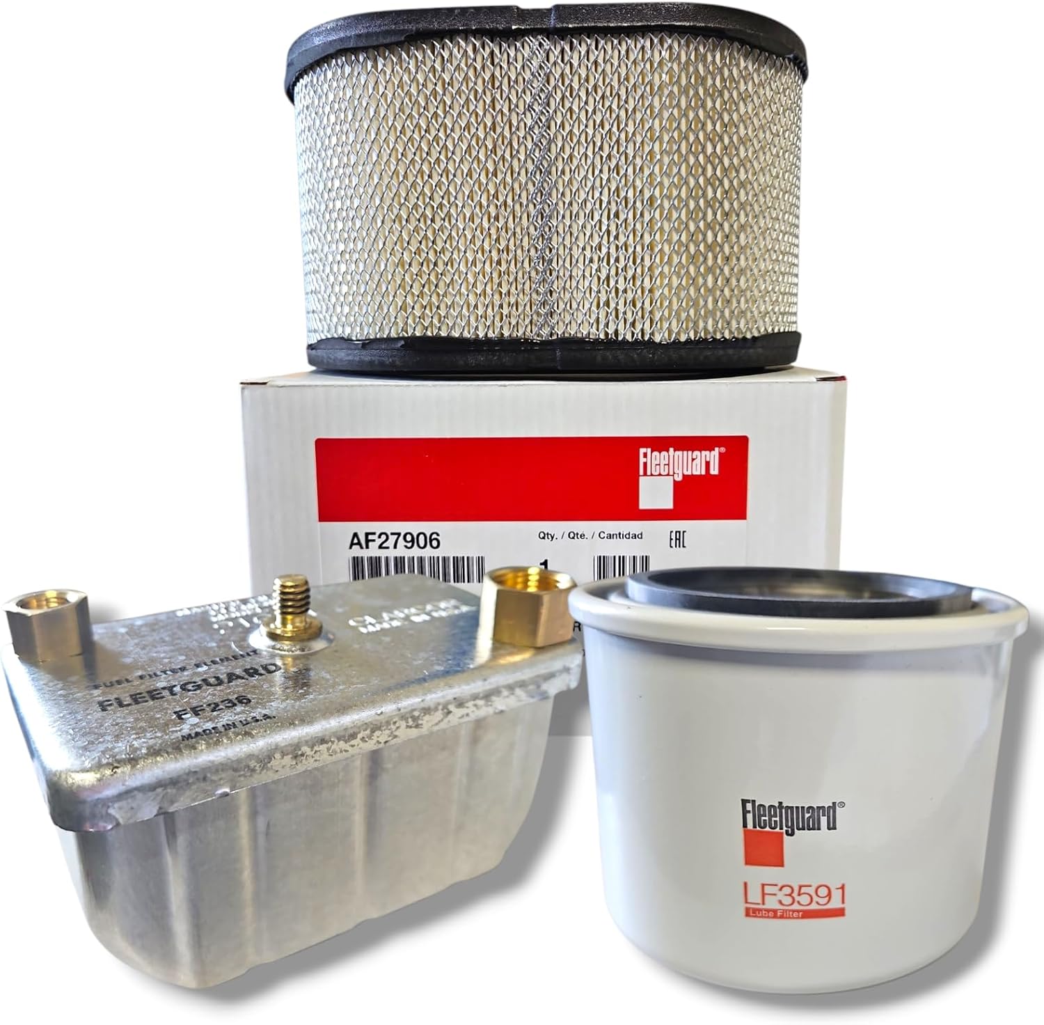 Fleetguard FF236 AF27906 LF3591 Filter Kit for Cummins Onan Quiet Diesel 6000 7500 8000 Generator – Genuine Fleetguard Maintenance Kit