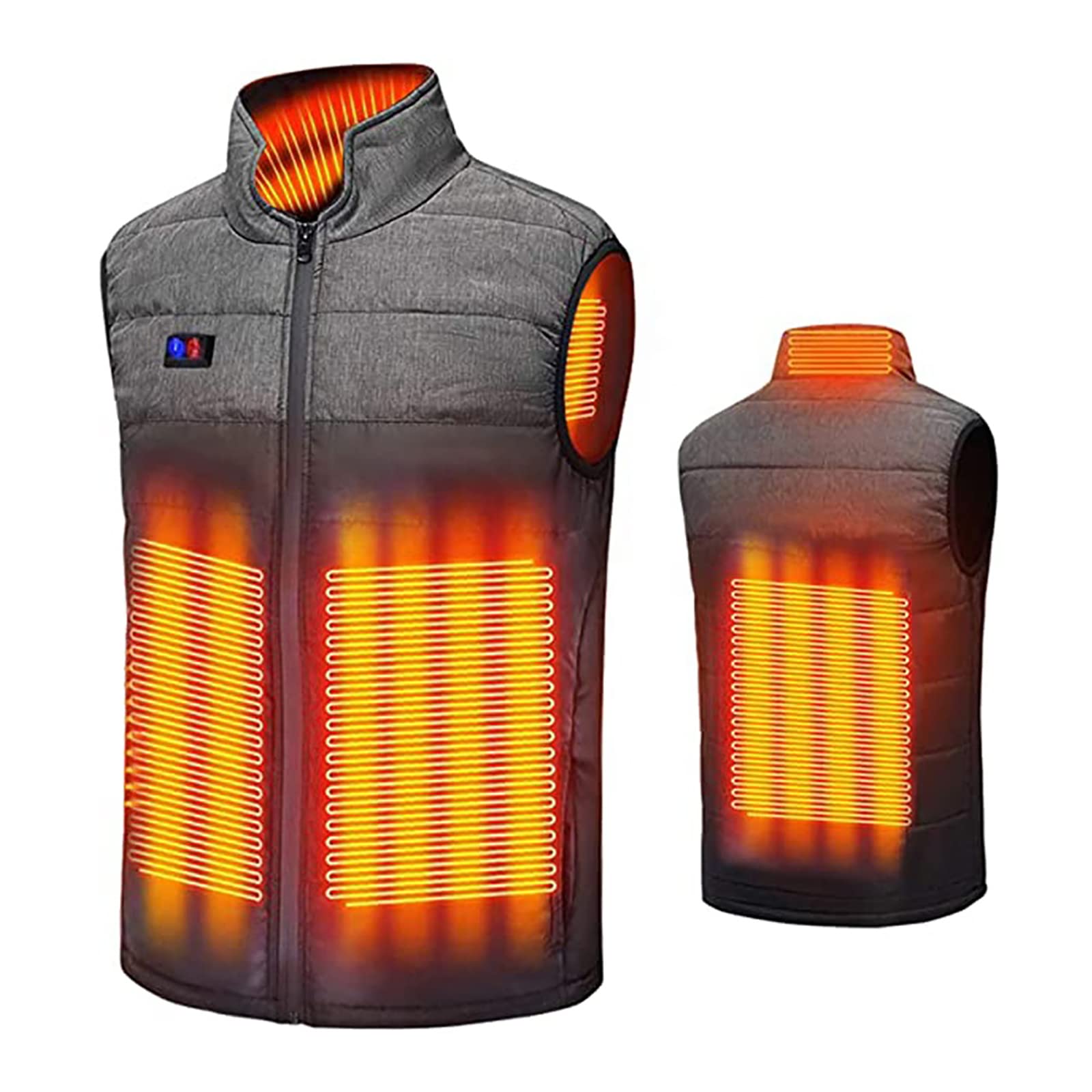 Chaleco calefactable hombre lavable y regulable para viajes y exterior