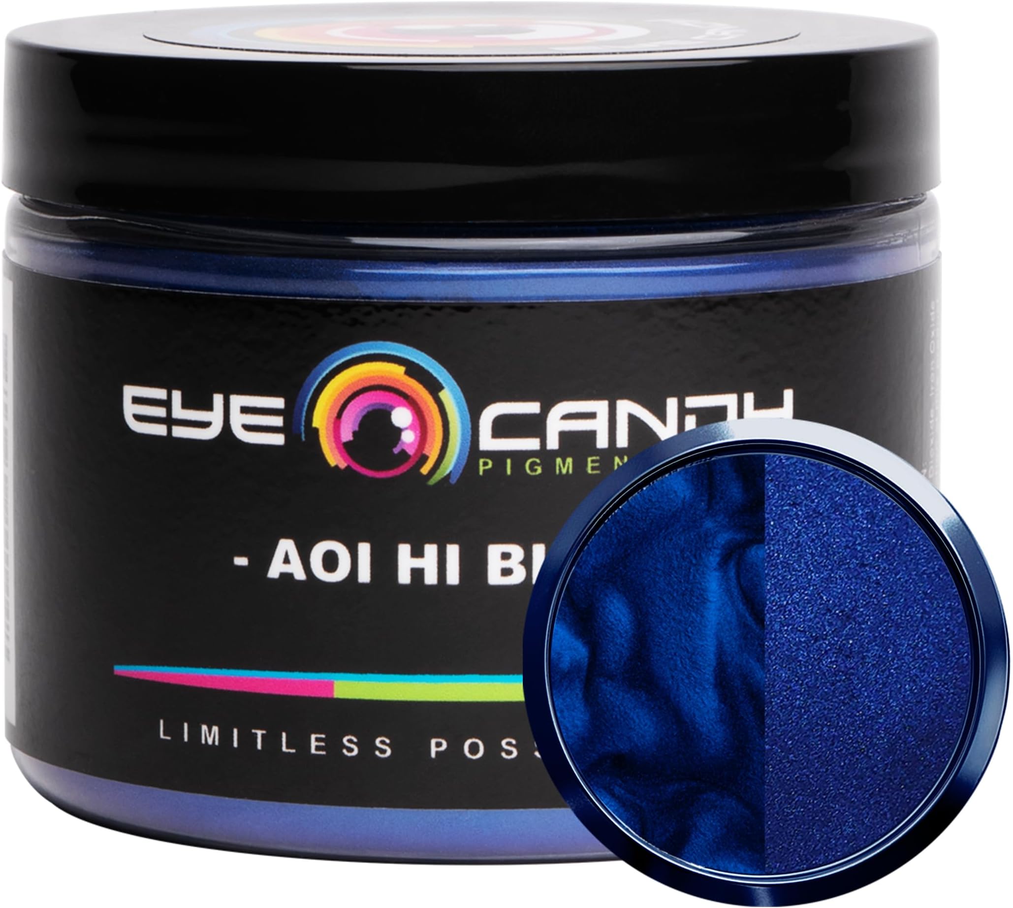 Pigments Premium Blue Mica Powder - Aoi Hi Blue (50gr) - for Epoxy, Resin, Soap, Paint, Woodworking, Acrylic Pouring, Bath Bombs, Fishing Lures - DIY Arts and Crafts Additive