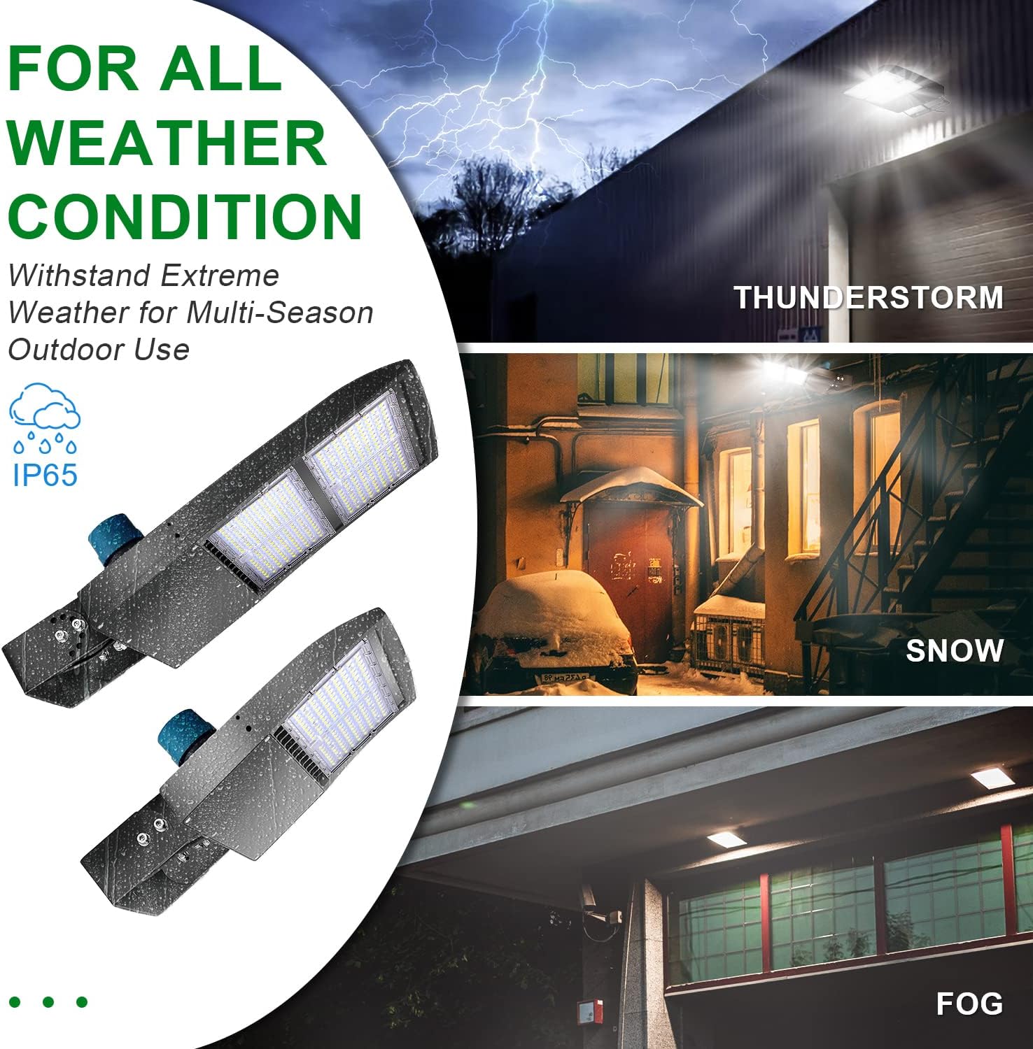 OSTEK LED Parking Lot Lights 300W/240W/200W Power Selectable LED Shoebox Street Pole Light with Dusk to Dawn Photocell, IP66 42000LM Commercial LED Area Road Lighting 5000K DLC UL