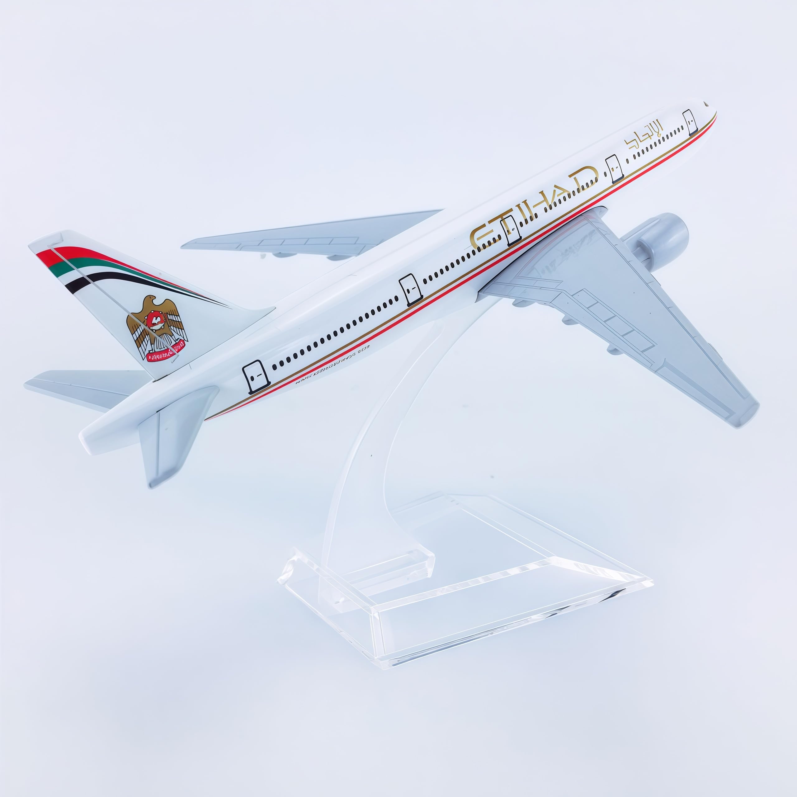 LGSRSNXHTX Etihad Airways B777 Airplane Model Desert Jewel Diecast Metal Alloy 1:400 Scale Display Collectible Gift Ornament for Desk