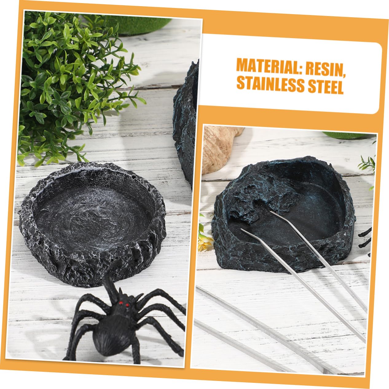 PartyKindom Ciotola per Rettili in Ciotola per Ciotola per Acquario per Rettili per Alimentazione Tartarughe per Paguro Accessorio per Alimentazione dei