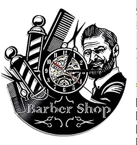 Reloj de pared de vinilo Reloj de pared de disco de vinilo Relojes de pared decorativos Peluquería Reloj de pared de vinilo de diseño moderno