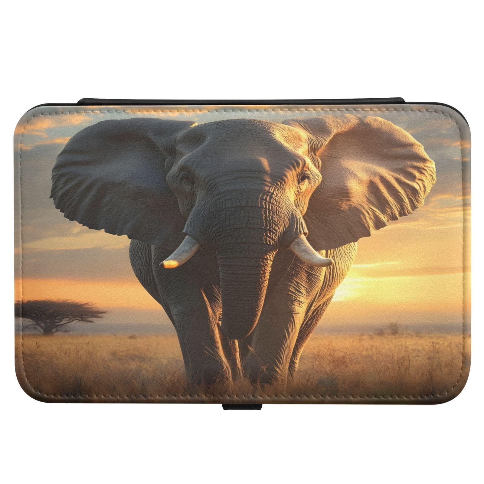 Haskirky Elephant Jewelry Box Portable PU Leather Travel Jewelry Organize for Women Jewelry Storage Display Holder for Ring, Necklace, Earring