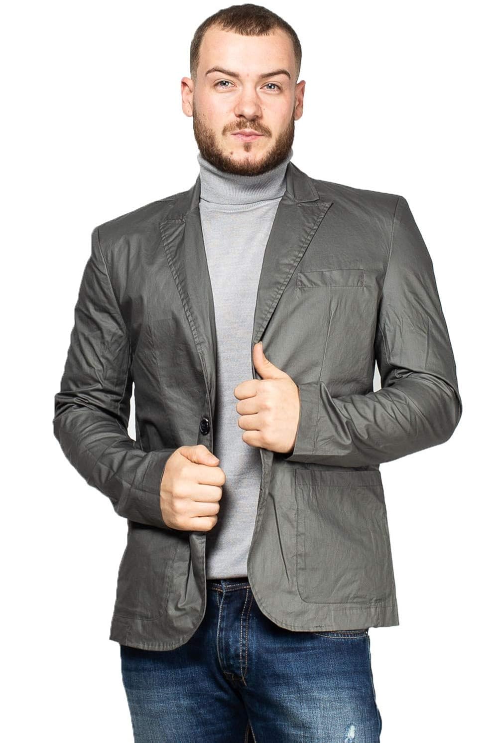 miniPRICE Men's Cotton Grey Blazer48 Amazon.in Fashion