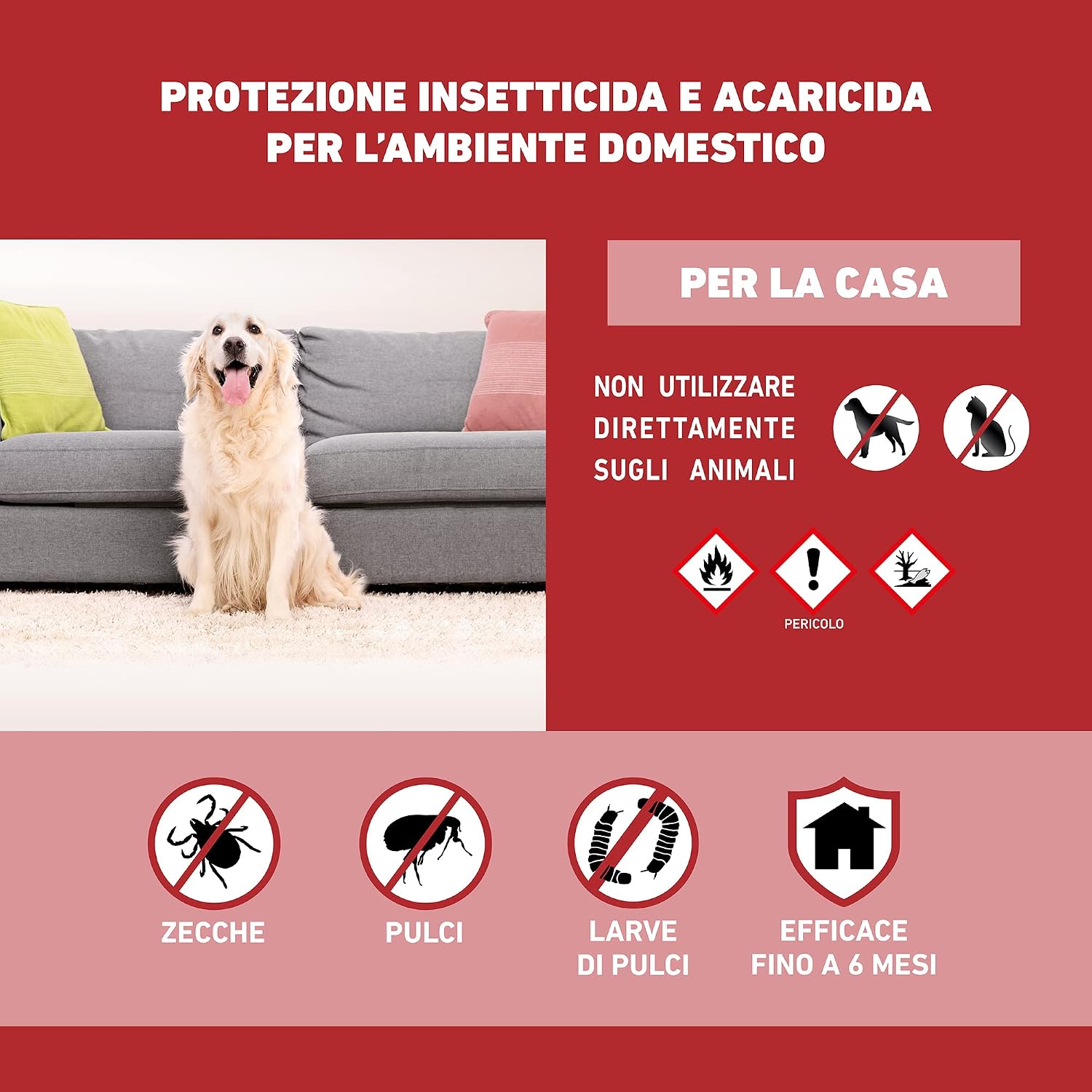 Frontline Homegard, Spray Insetticida Per L’ambiente Domestico (250ml) - Mise en situation et utilisation