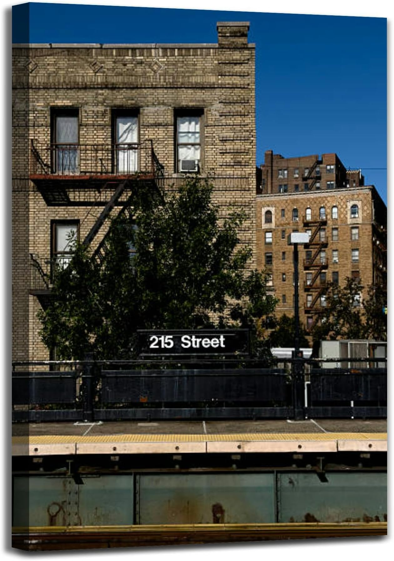 Inwood Subway Station Canvas Wall Art Decor For Bedroom Living Room Painting Large Framed Picture Posters Prints Bathroom Office Kitchen Artwork 24x36