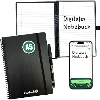 BAMBOOK Classic Original Notebook - A5 - Lined Reusable Notebook Notepad Reusable Notebook