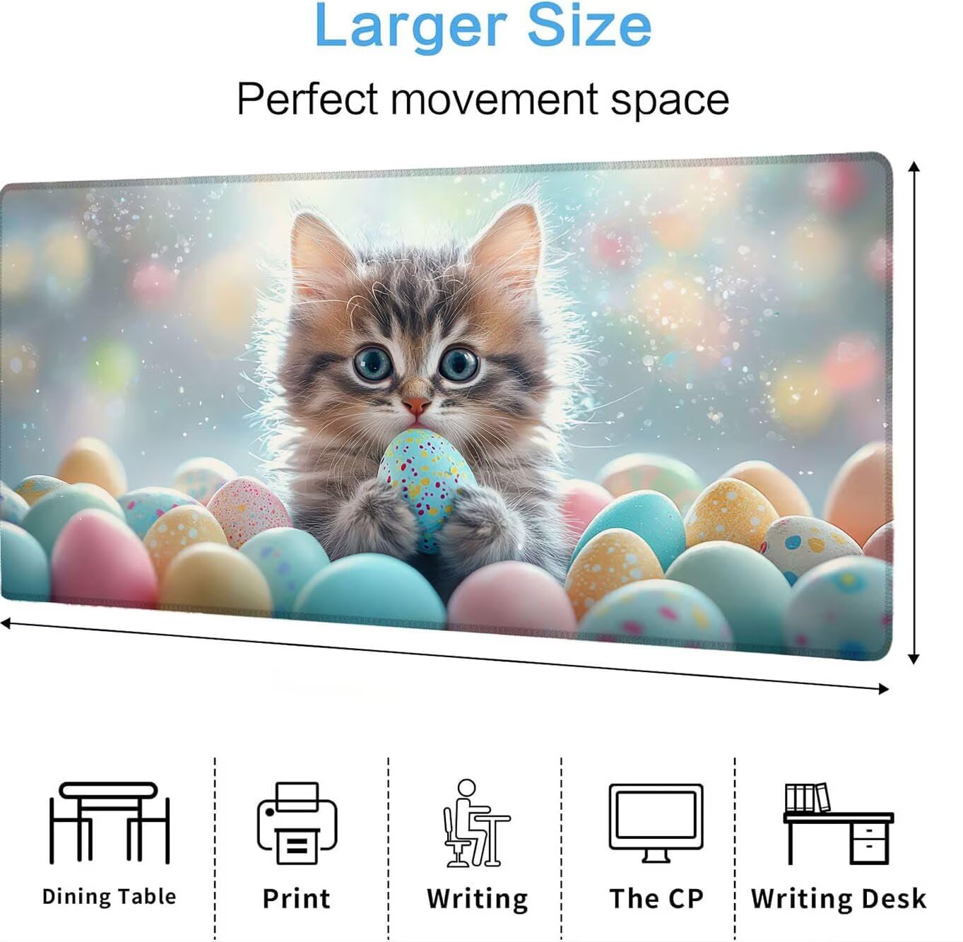 Podkładka pod mysz, podkładka pod mysz XXL 1500 x 800 mm podkładka dla graczy, wodoodporna gumowa podstawa, duża podkładka pod mysz do gier na biurko szyte krawędzie wodoodporna antypoślizgowa do