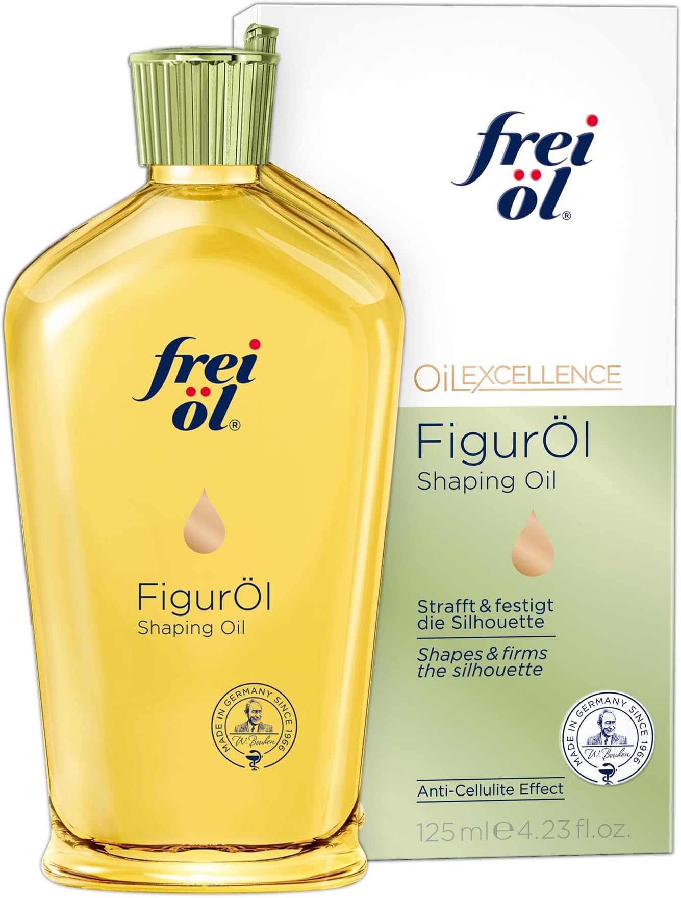 frei öl shaping oil – body oil for cellulite reduction – smooths, tightens & firms problem areas & Post pregnancy regression – citrus scent – all skin types – vegan – 125 ml / 4.23 Fl Oz