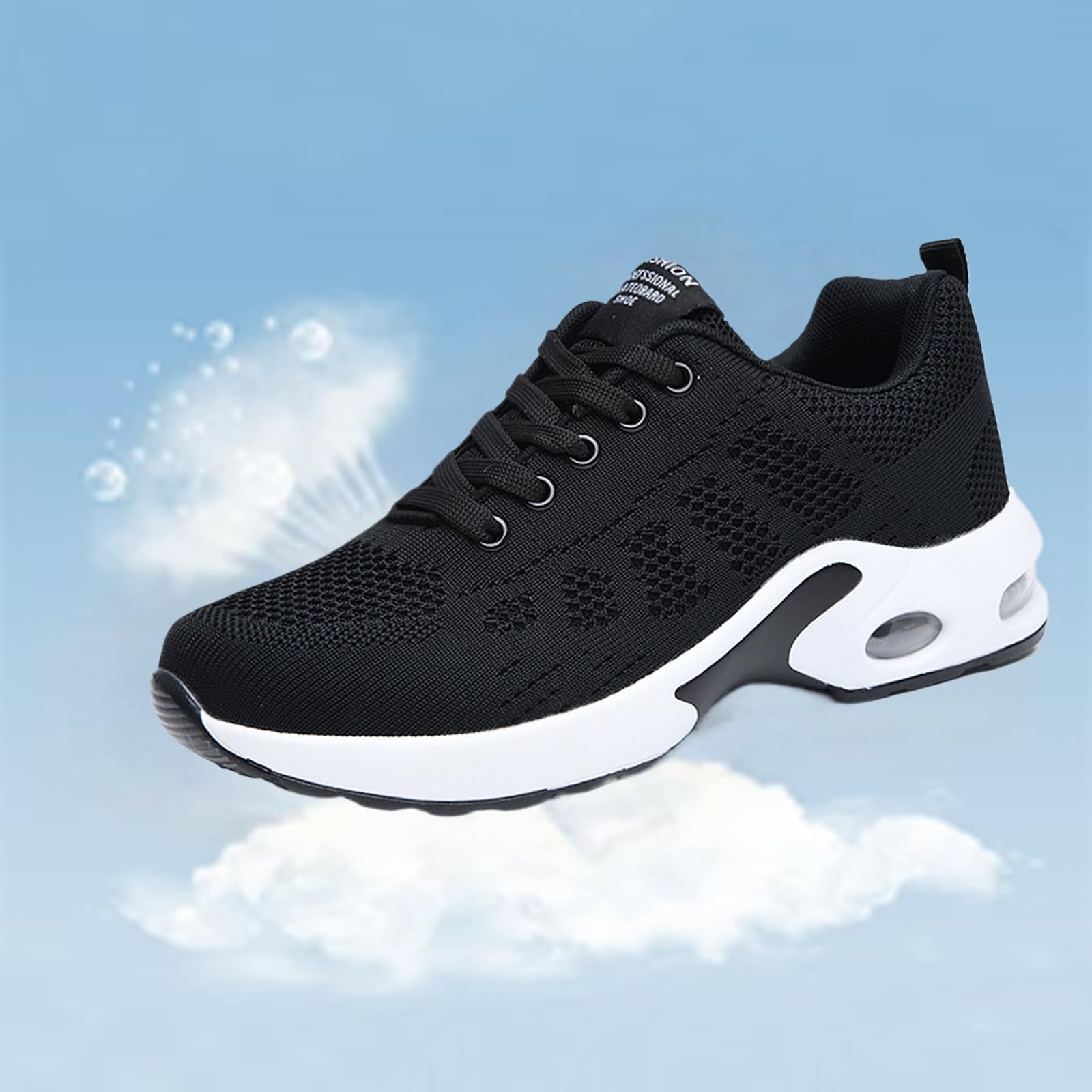 AioTio Spazierschuhe Damen rutschfest Sportlich Turnschuhe Dämpfungs-plattform Modische mesh Leicht Fußgewölbestütze Freizeitschuhe