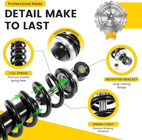 Miniatura 4 de 1 par AM130448 amortiguador delantero compatible con John Deere Gator TX TH TS Diesel 4x2 6x4 Worksite