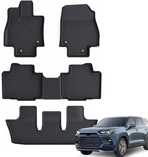 Miniatura 1 de Alfombrillas personalizadas para Toyota Grand Highlander 2024 (incluye híbrido) y Lexus TX, juego completo de 1, 2 y 3 fila, forro de TPE para todo