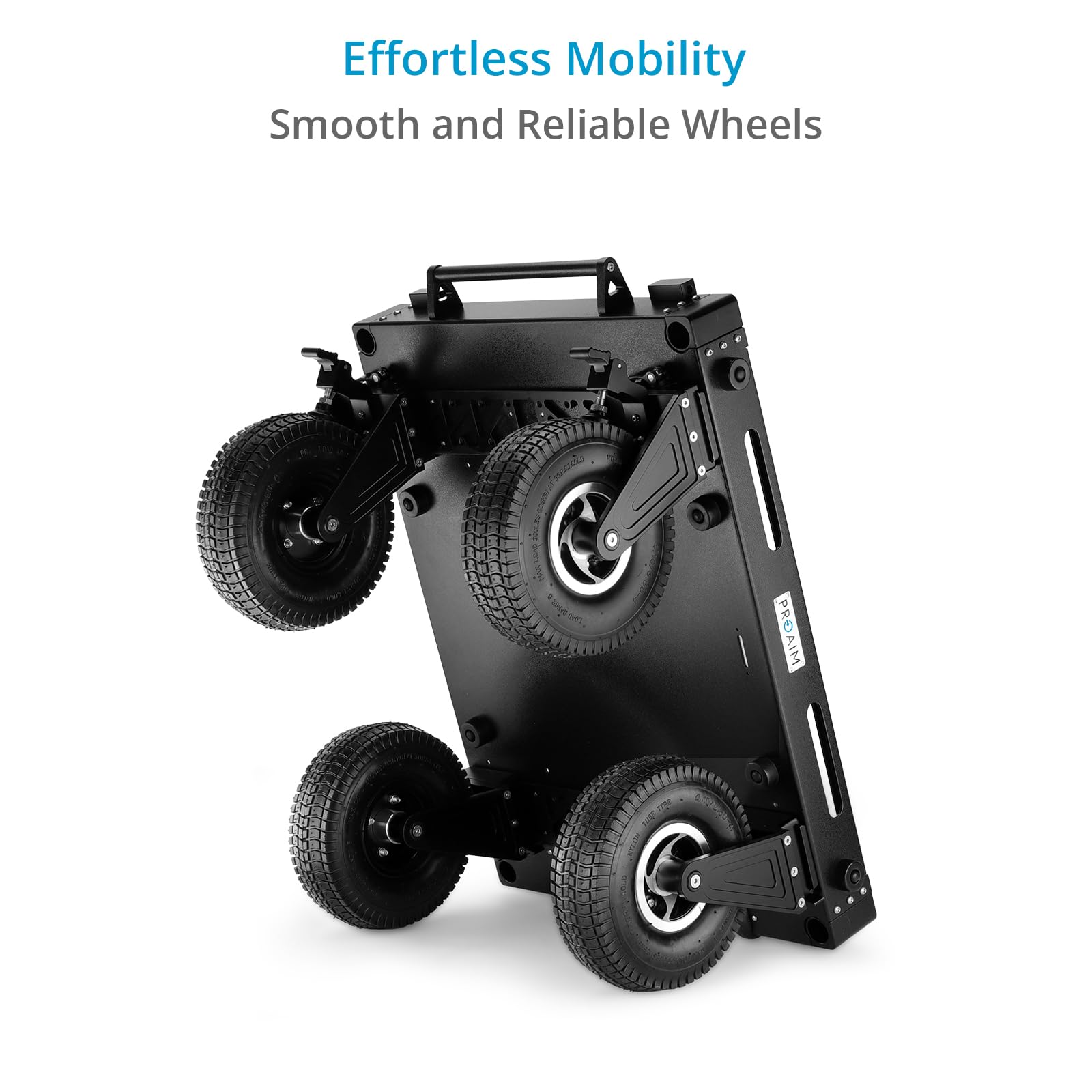 PROAIM Carrello per videocamere di produzione Victor Pro da 32". Per videomaker registi e fotografi. Carico utile: ripiano superiore: 150kg/330lb e ripiano inferiore: 200kg/440lb (CT-VCTR-PRO-32)