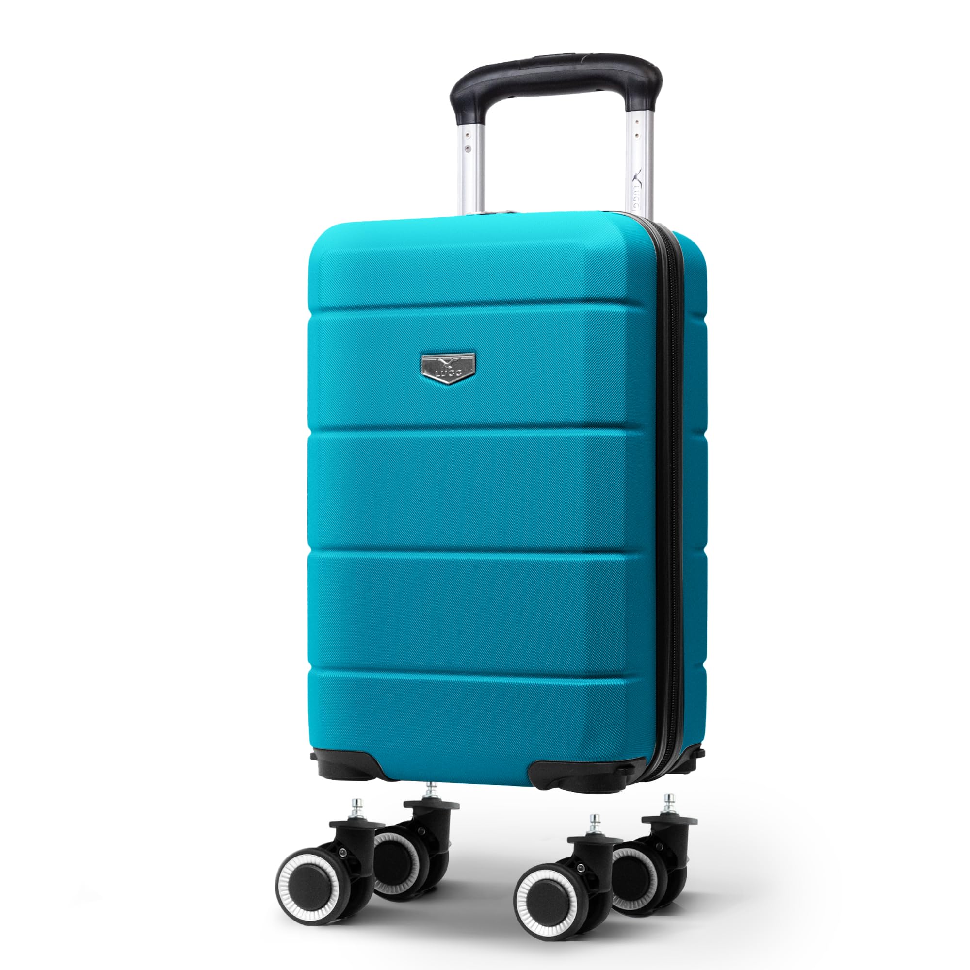 LUGG - Jetset 40cm Suitcase - 40x30x20cm- Ryanair Compatible - Underseat Size - Hard Shell ABS - Spinner & Removable Wheels - Lightweight Travel Luggage- Cream/Brown — view 267