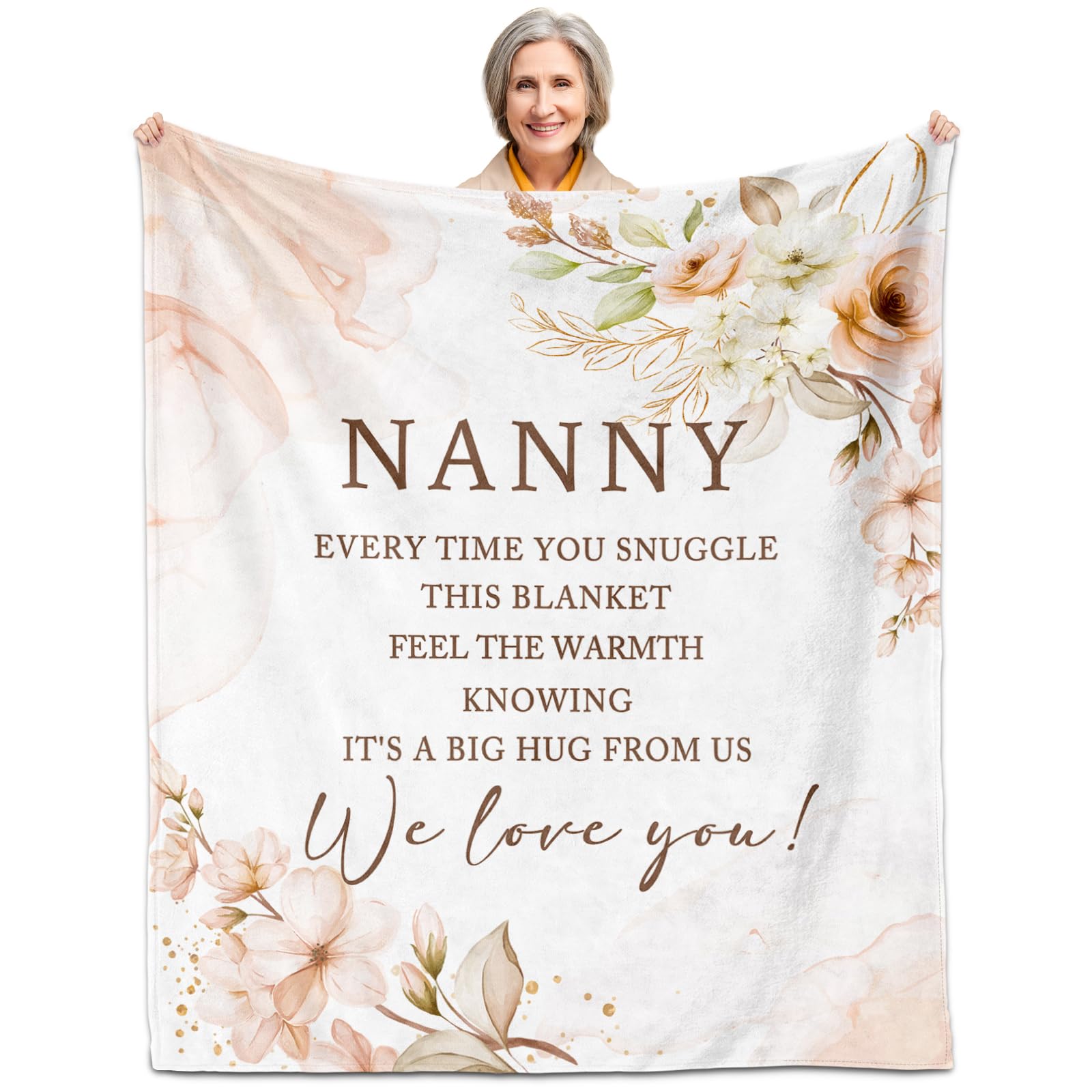 Nanny Gifts for Grandma, Gifts for Nanny, Nanny Blanket 60" x 50", Nanny Birthday Gifts, Nanny Gifts for Mother's Day, Nanny Gifts, Gifts for Nanny from Grandkids, Nanny Gifts for Christmas